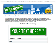 Tablet Screenshot of ezstreetsigns.com